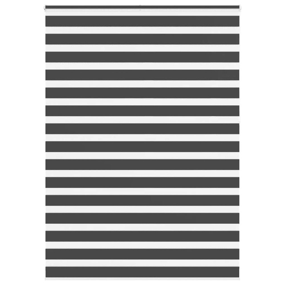 vidaXL Rullgardin zebra svart 155x230 cm tyg bredd 150,9 cm polyester
