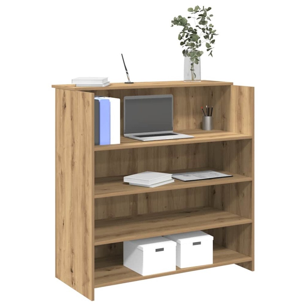 vidaXL Receptionsdisk artisan ek 100x50x103,5 cm konstruerat trä