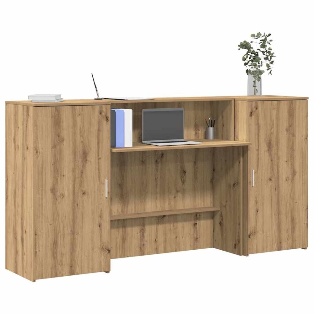 vidaXL Receptionsdisk artisan ek 200x50x103,5 cm konstruerat trä