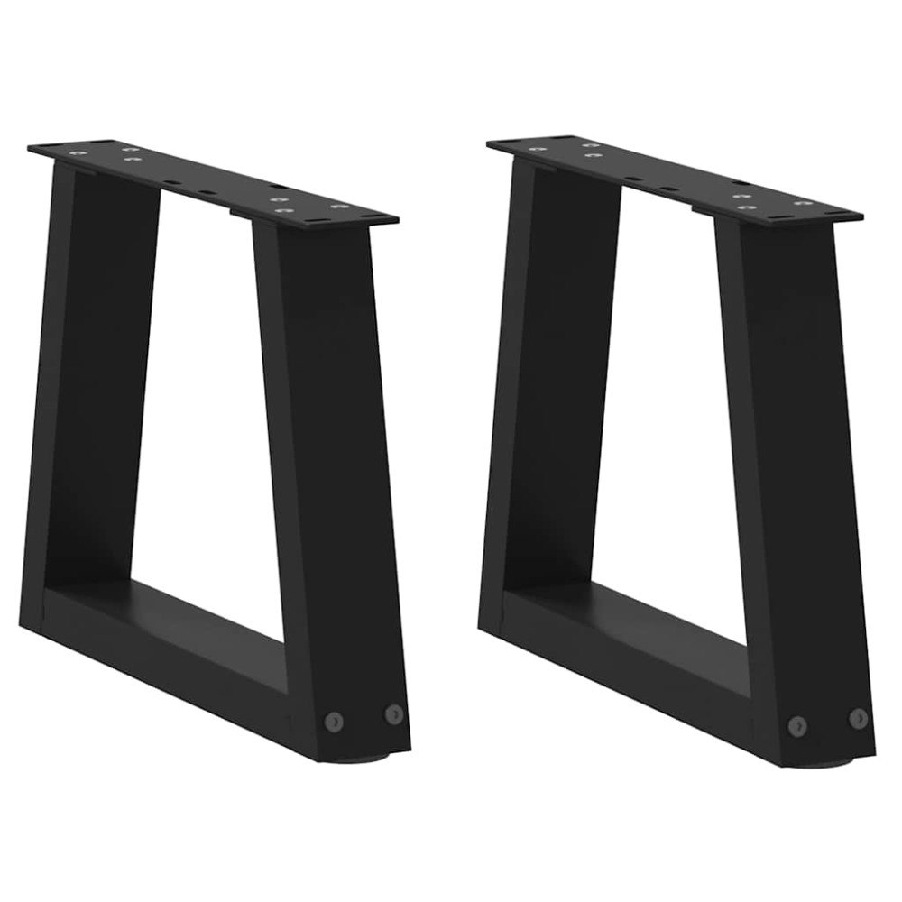 vidaXL Matbordsben V-formade 2 st svart 30x(30-31,3) cm stål