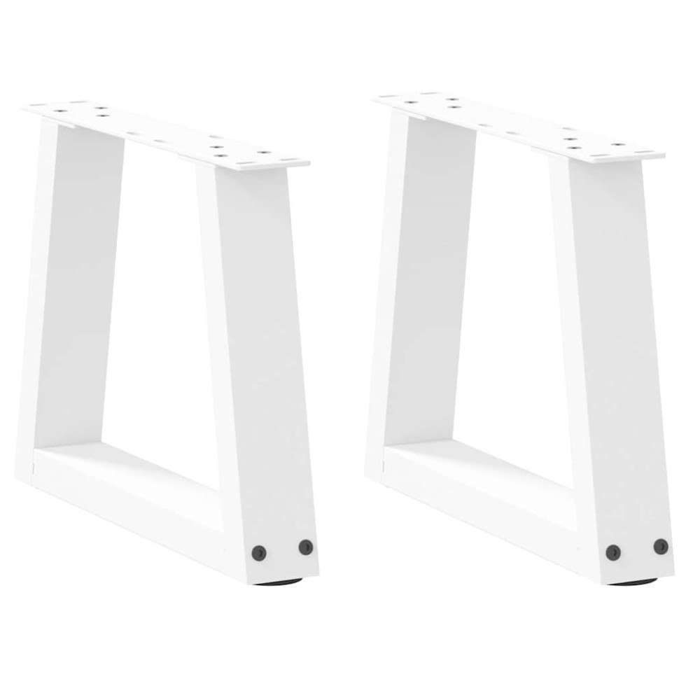 vidaXL Soffbordsben V-formade 2 st vita 30x(30-31,3) cm stål