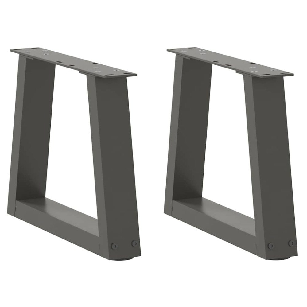 vidaXL Matbordsben V-formade 2 st antracit 40x(30-31,3) cm stål