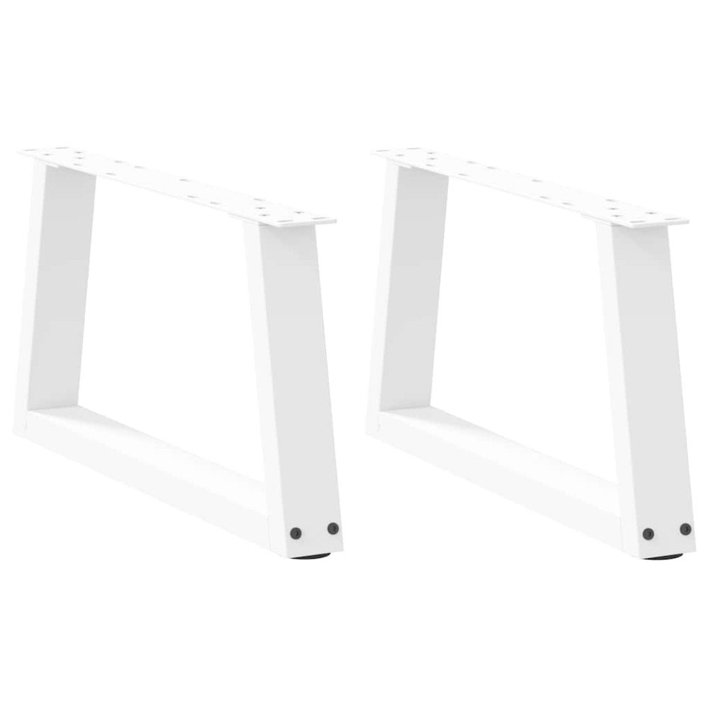 vidaXL Matbordsben V-formade 2 st vit 50x(30-31,3) cm stål