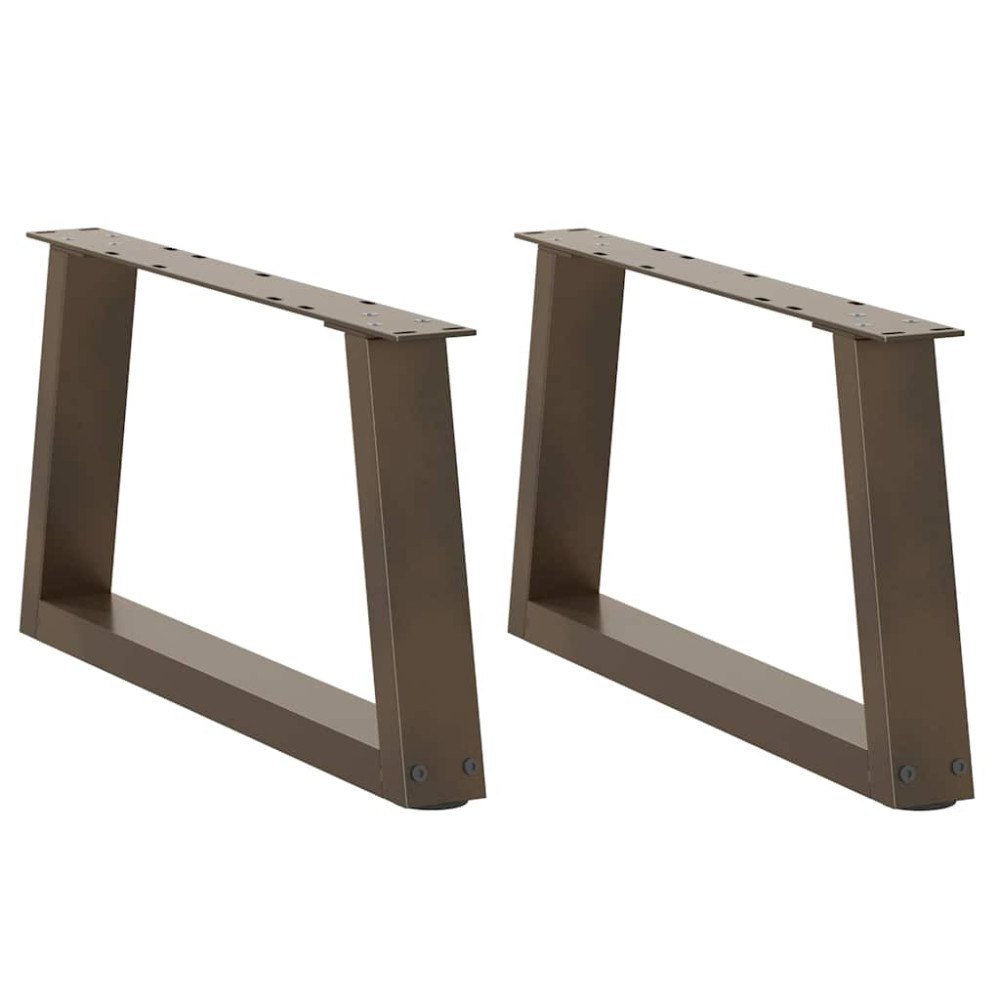 vidaXL Matbordsben V-formade 2 st naturstål 60x(30-31,3) cm stål