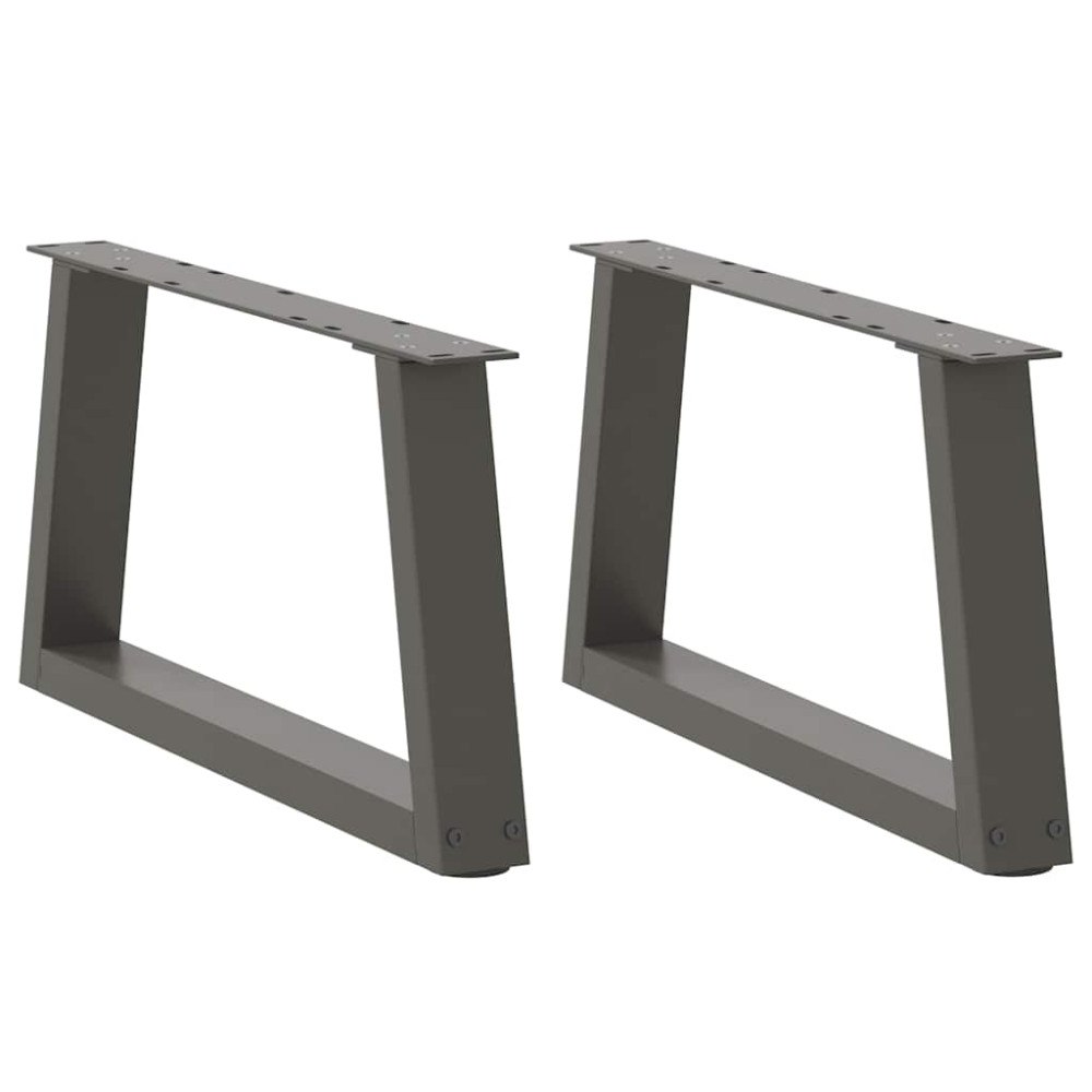 vidaXL Matbordsben V-formade 2 st antracit 70x(30-31,3) cm stål