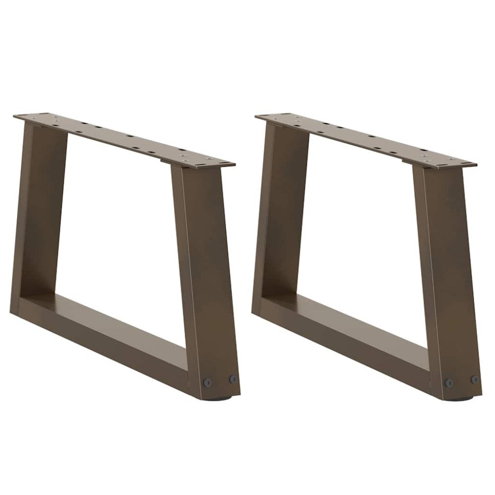 vidaXL Soffbordsben V-formade 2 st naturstål 70x(30-31,3) cm stål