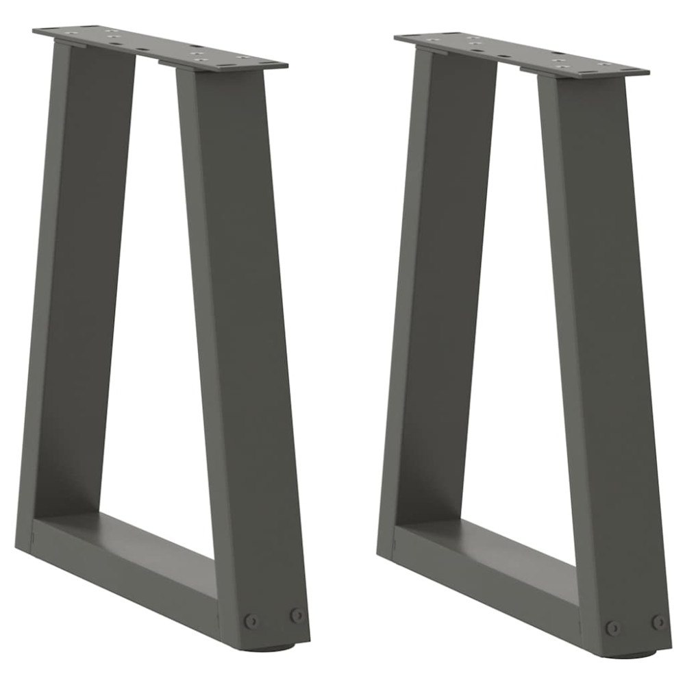 vidaXL Soffbordsben V-formade 2 st antracit 28x(42-43,3) cm stål