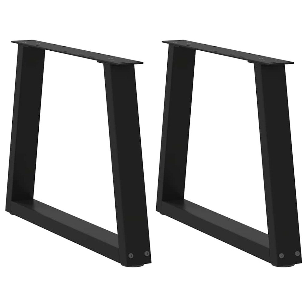 vidaXL Soffbordsben V-formade 2 st svarta 50x(42-43,3) cm stål