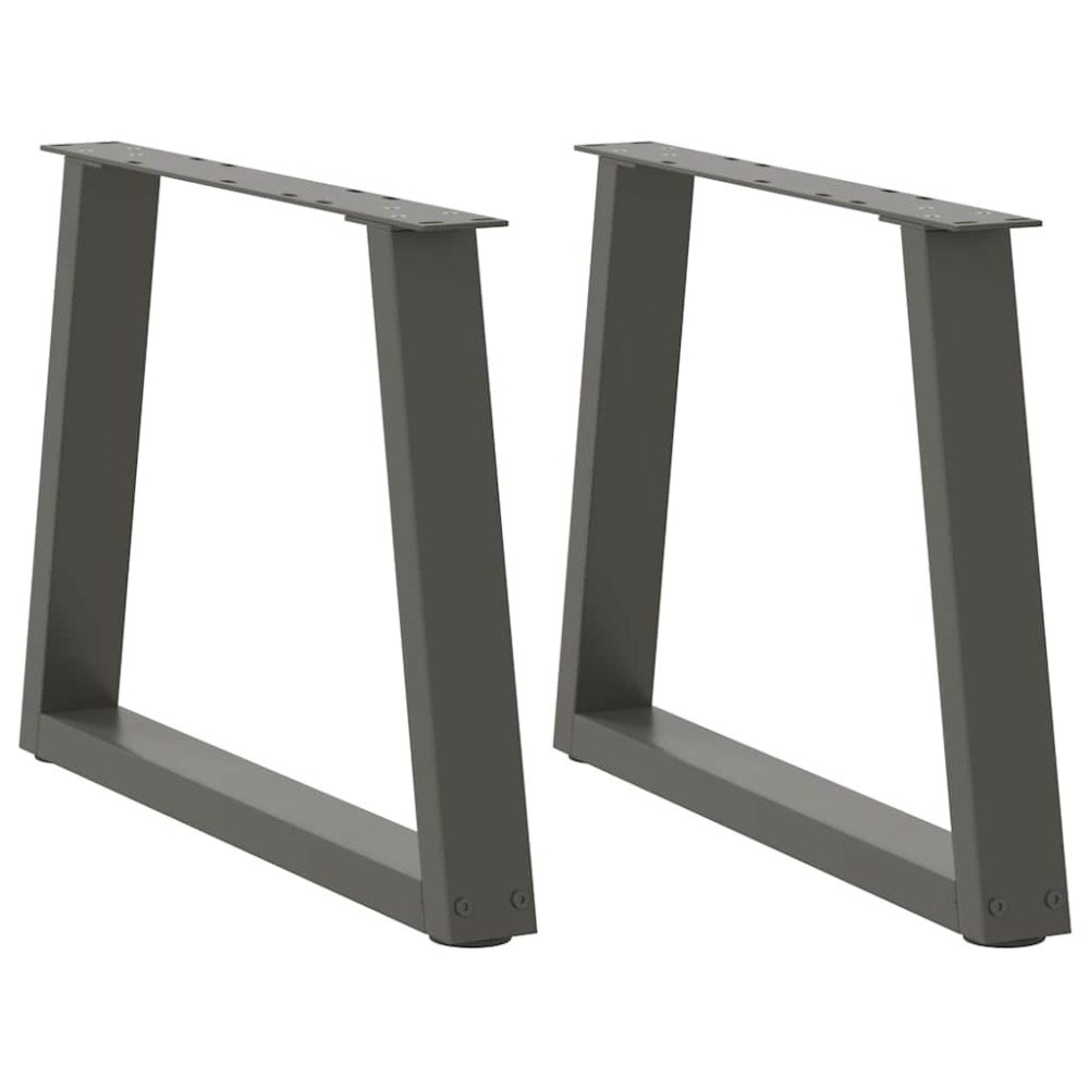 vidaXL Matbordsben V-formade 2 st antracit 50x(42-43,3) cm stål