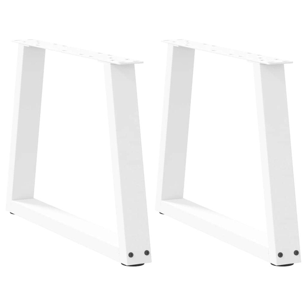 vidaXL Soffbordsben V-formade 2 st vita 60x(42-43,3) cm stål