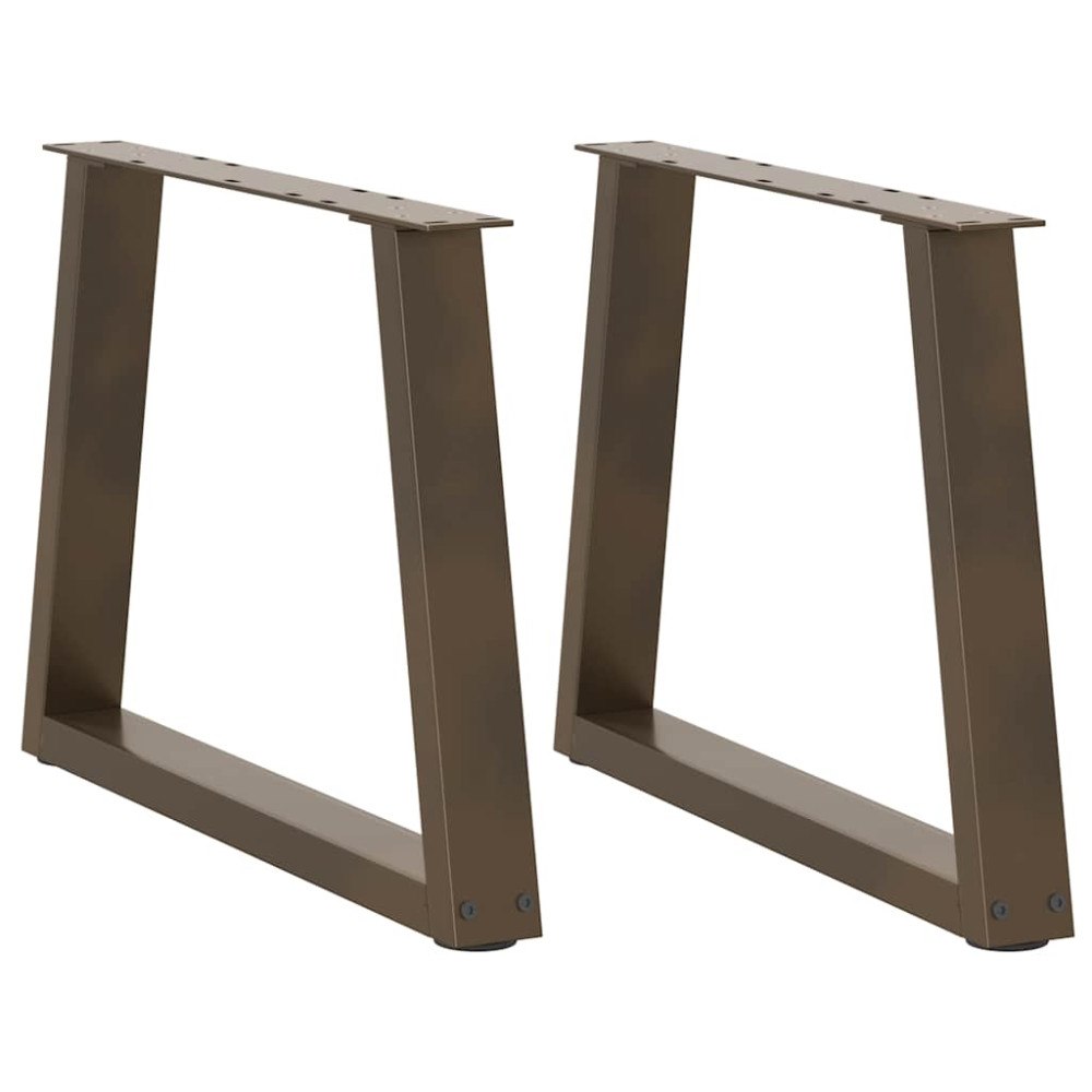 vidaXL Matbordsben V-formade 2 st naturstål 70x(42-43,3) cm stål