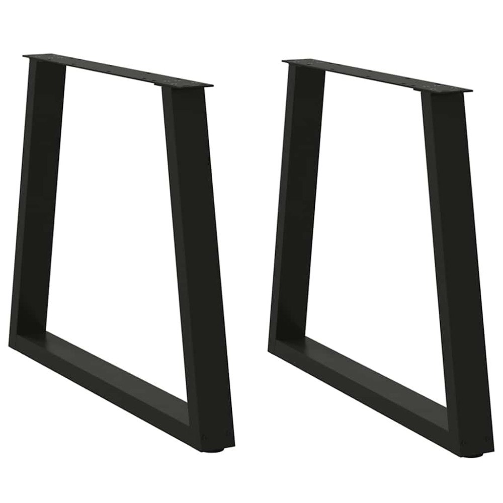 vidaXL Matbordsben V-formade 2 st svarta 70x(72-73,3) cm stål