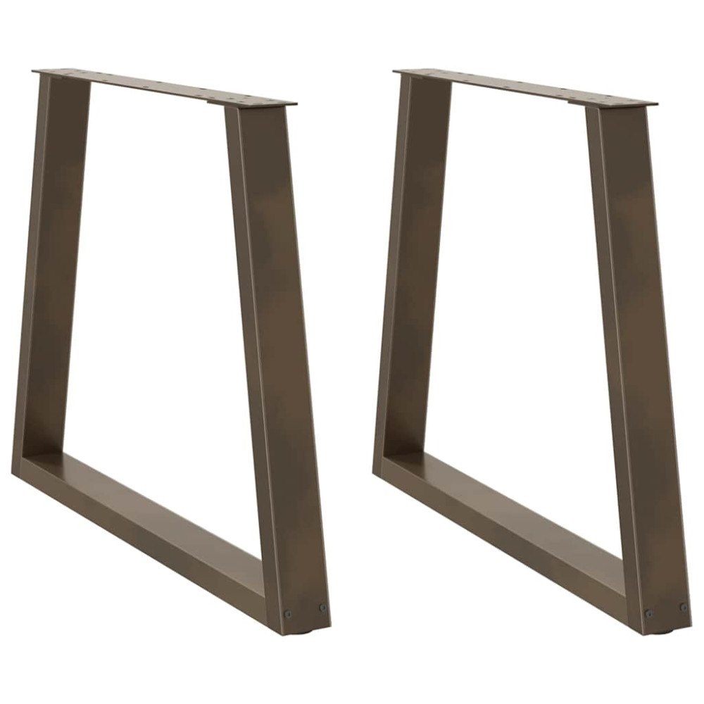 vidaXL Matbordsben V-formade 2 st naturstål 80x(72-73,3) cm stål