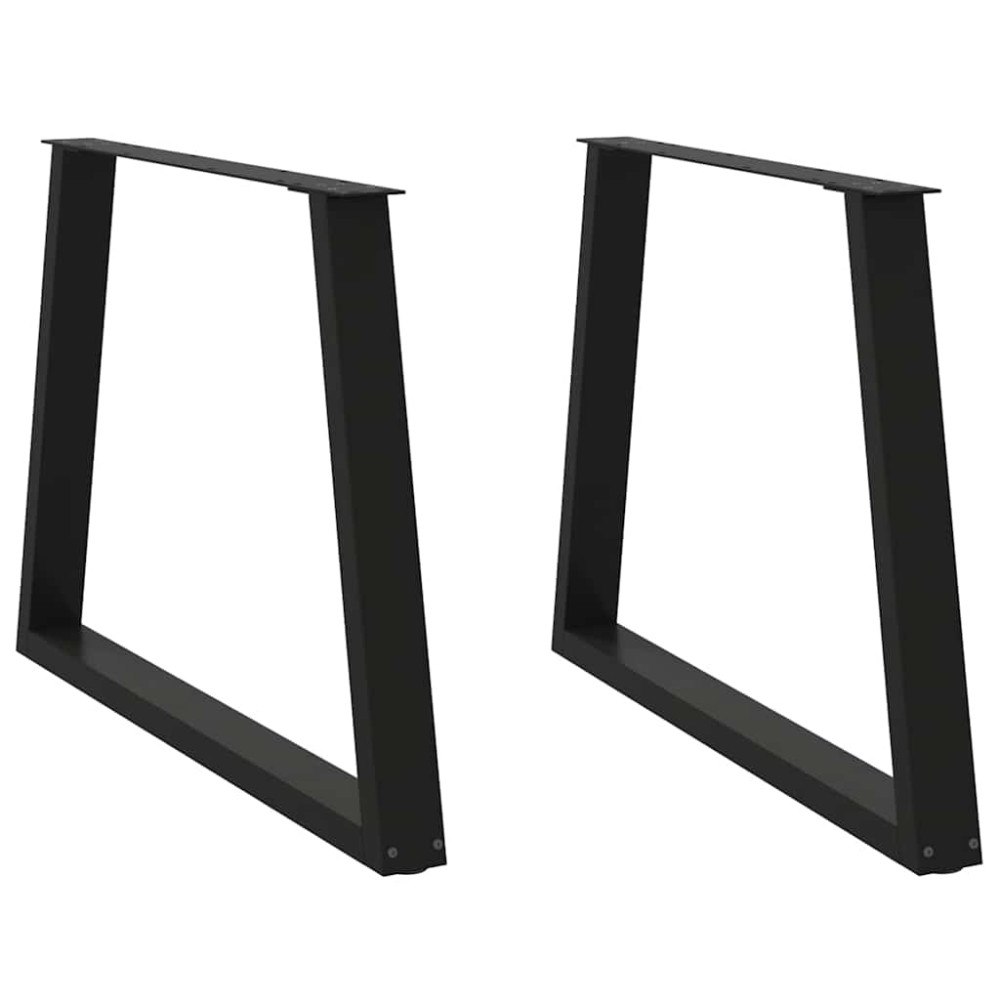 vidaXL Matbordsben V-formade 2 st svarta 90x(72-73,3) cm stål