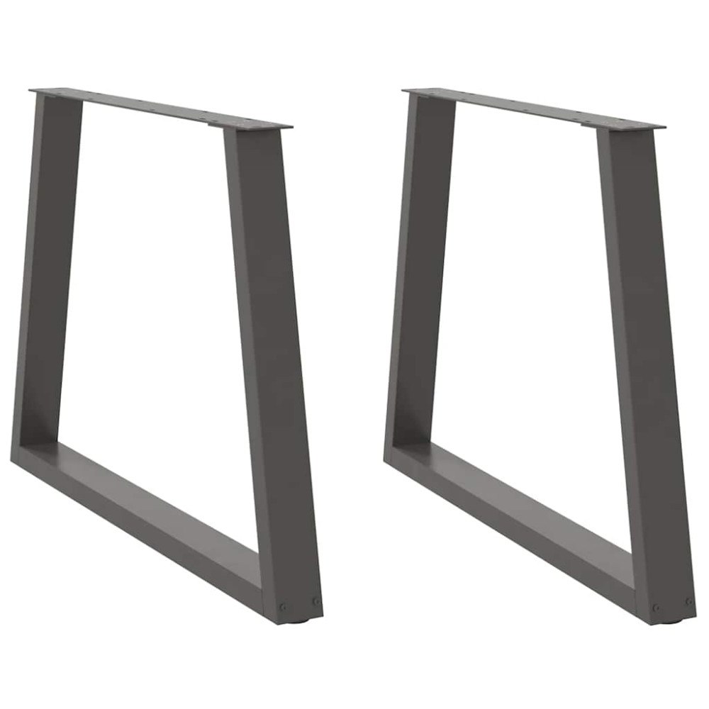 vidaXL Matbordsben V-formade 2 st antracit 100x(72-73,3) cm stål