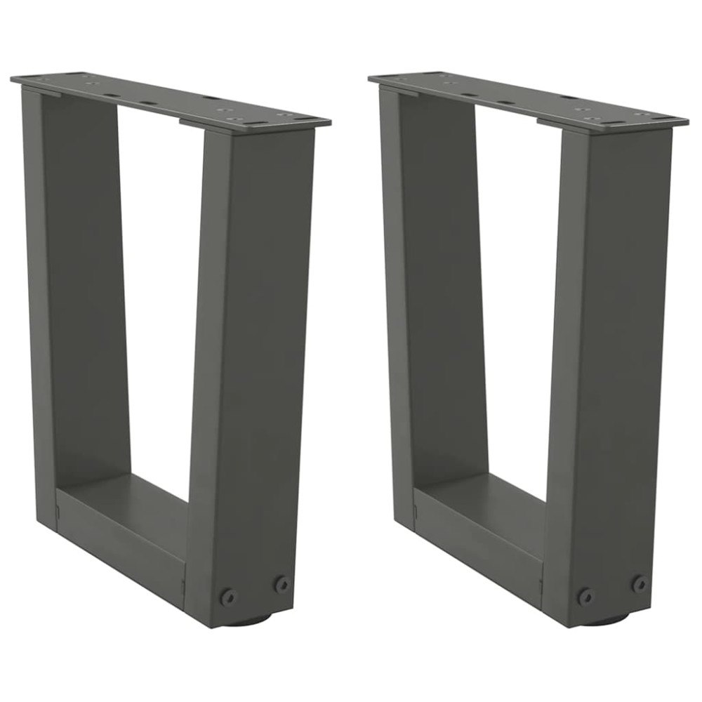 vidaXL Soffbordsben V-formade 2 st antracit 30x(30-31,3) cm stål