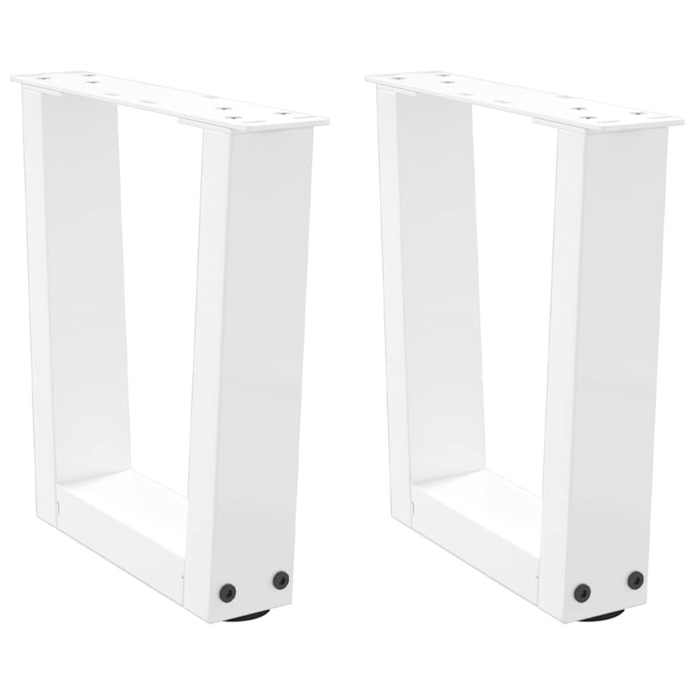 vidaXL Soffbordsben V-formade 2 st vita 40x(30-31,3) cm stål