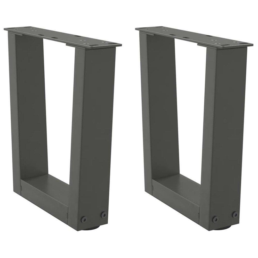 vidaXL Soffbordsben V-formade 2 st antracit 40x(30-31,3) cm stål