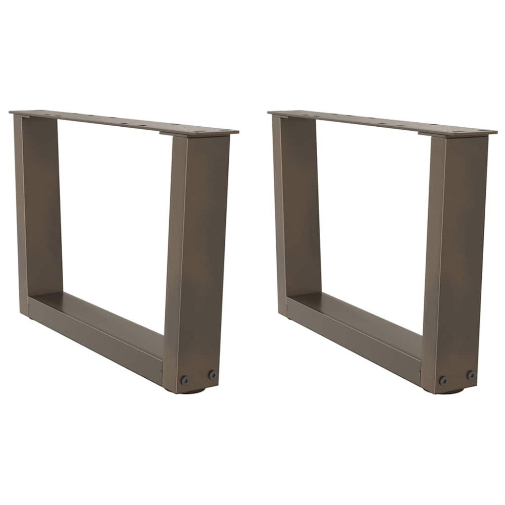 vidaXL Soffbordsben V-formade 2 st naturstål 50x(30-31,3) cm stål