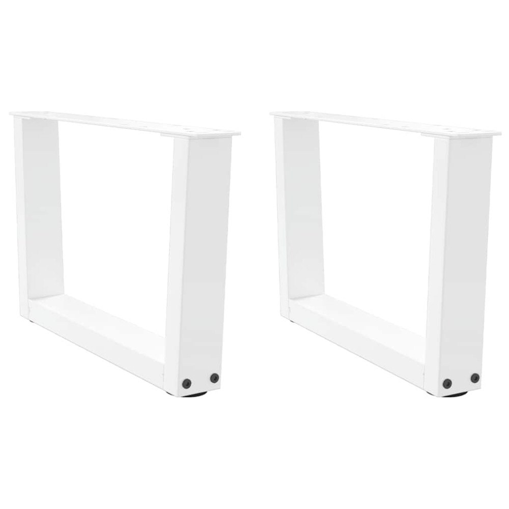 vidaXL Soffbordsben V-formade 2 st vita 60x(30-31,3) cm stål