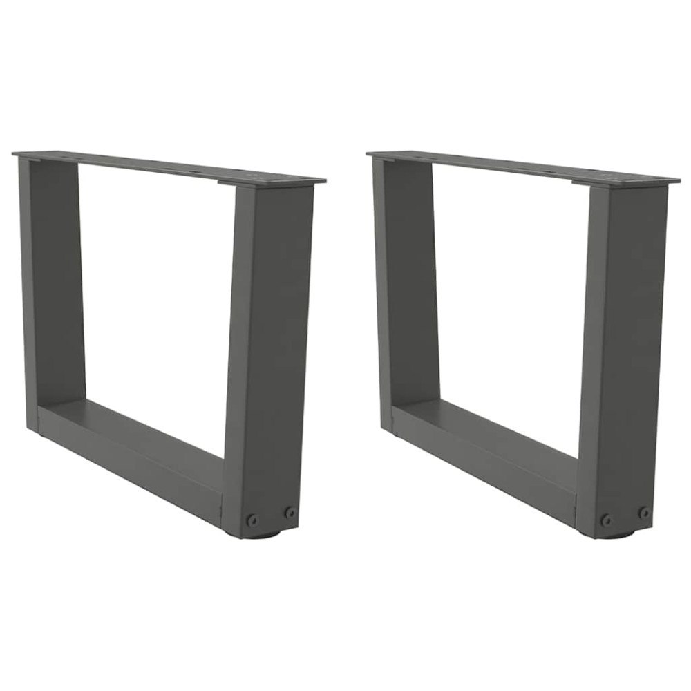 vidaXL Soffbordsben V-formade 2 st antracit 60x(30-31,3) cm stål