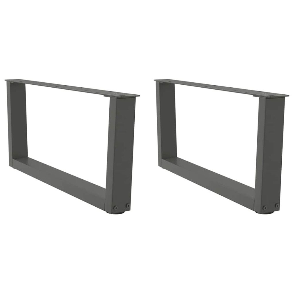 vidaXL Soffbordsben V-formade 2 st antracit 70x(30-31,3) cm stål