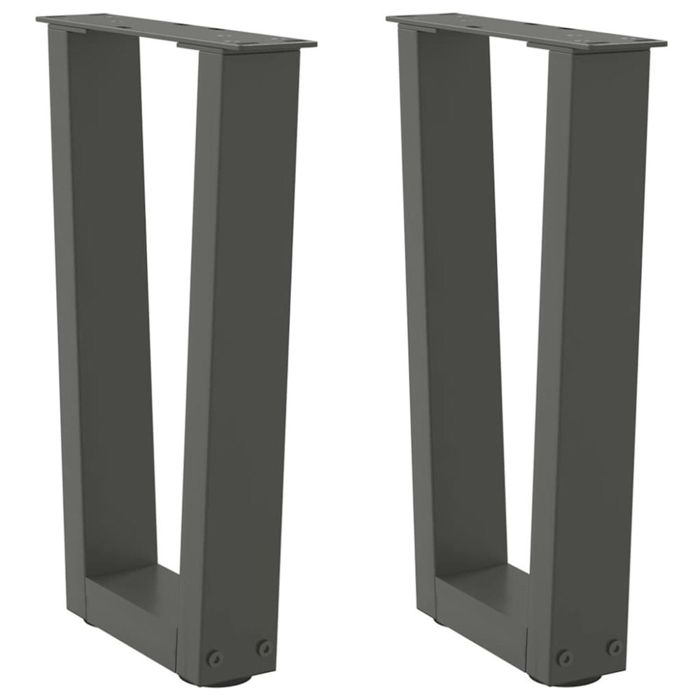 vidaXL Soffbordsben V-formade 2 st antracit 28x(42-43,3) cm stål