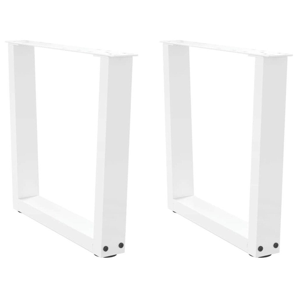 vidaXL Soffbordsben V-formade 2 st vita 50x(42-43,3) cm stål