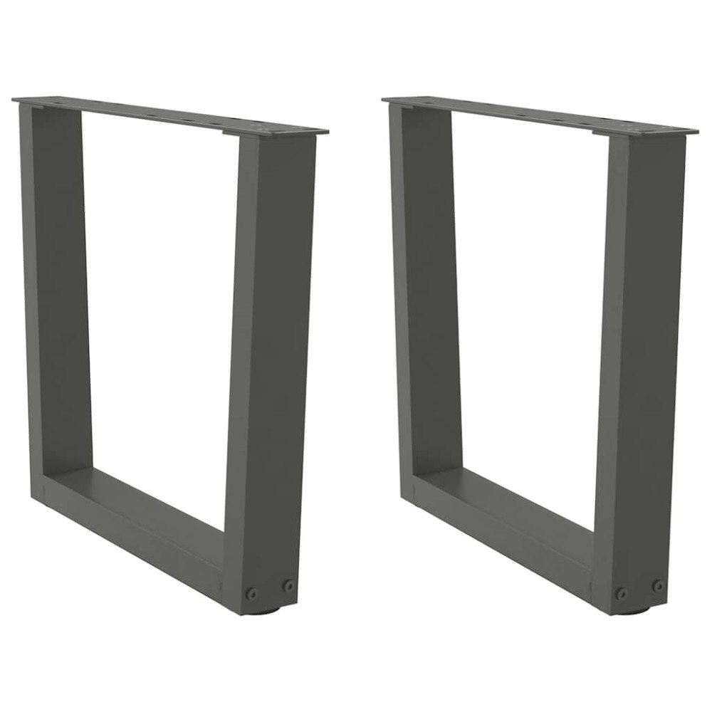 vidaXL Soffbordsben V-formade 2 st antracit 50x(42-43,3) cm stål