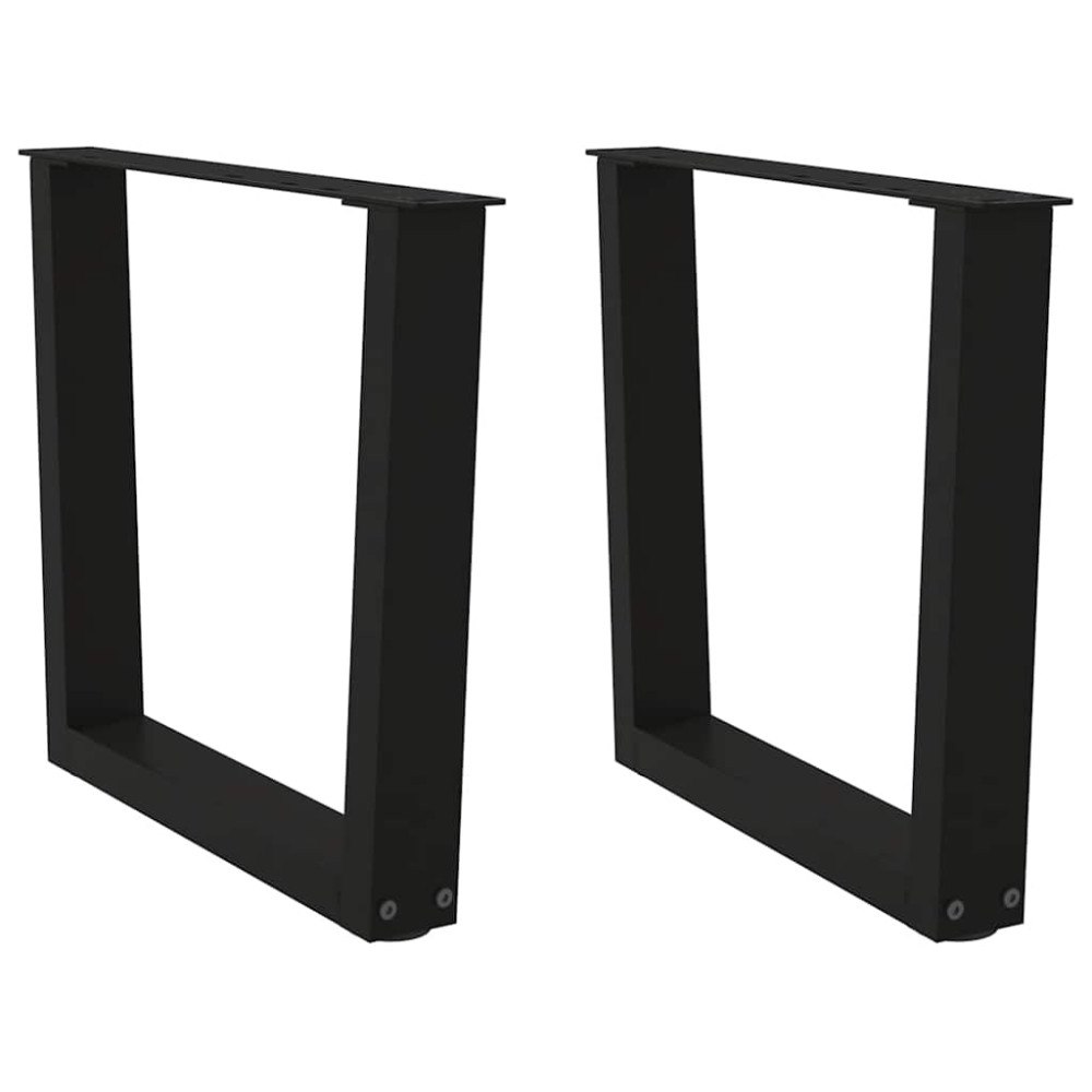 vidaXL Soffbordsben V-formade 2 st svarta 60x(42-43,3) cm stål