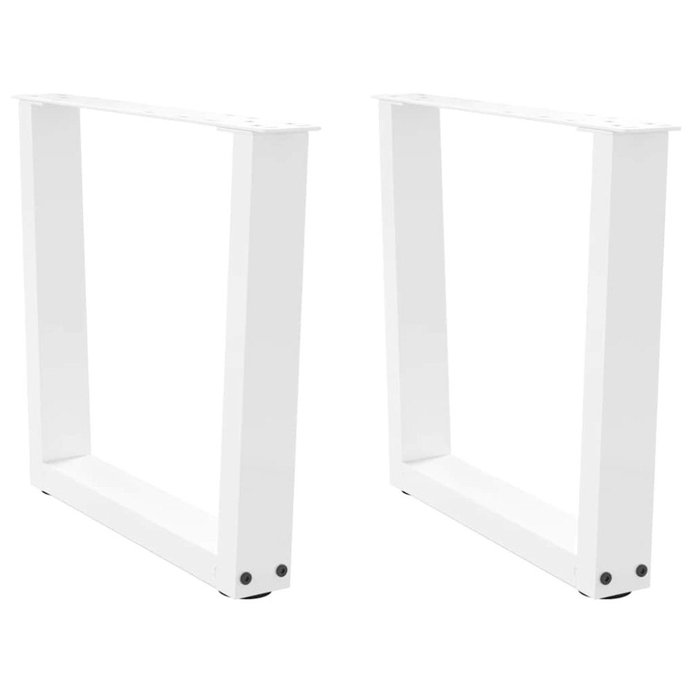 vidaXL Soffbordsben V-formade 2 st vita 60x(42-43,3) cm stål