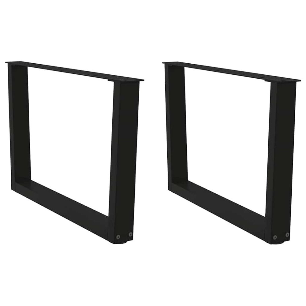 vidaXL Soffbordsben V-formade 2 st svarta 70x(42-43,3) cm stål