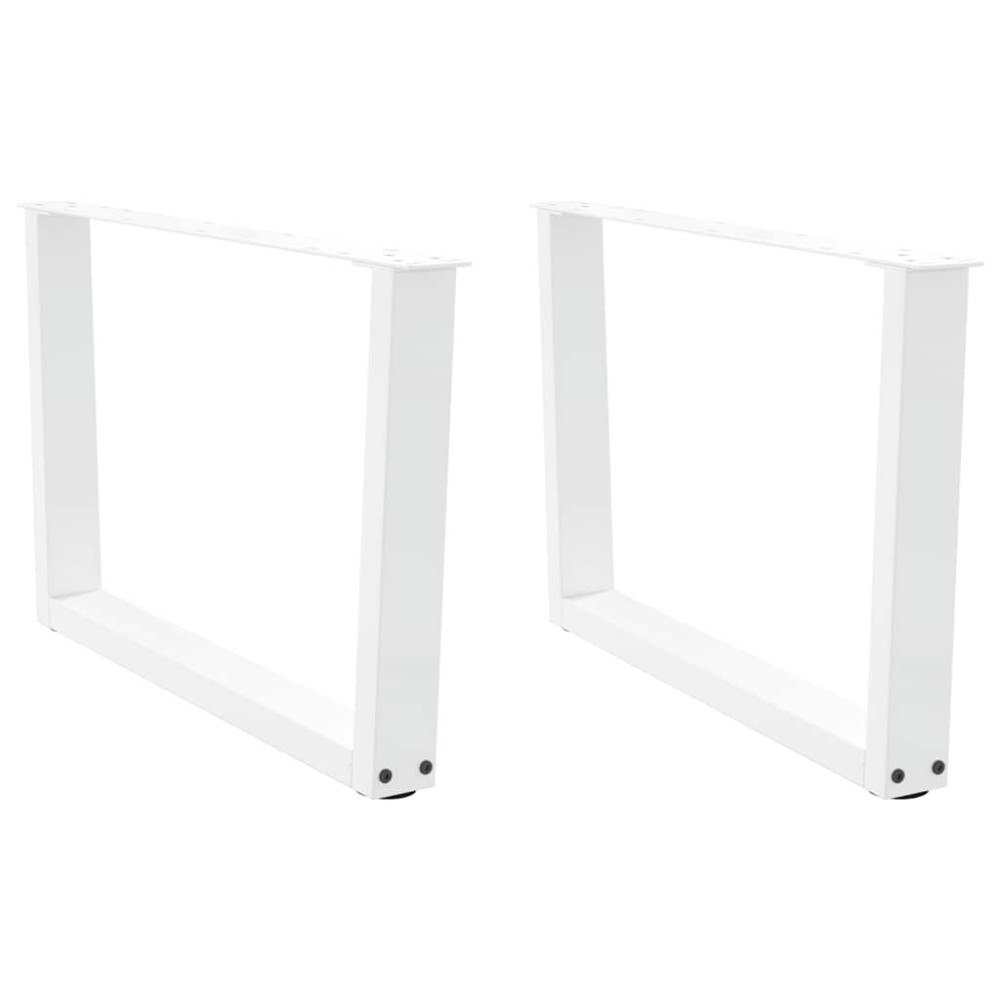 vidaXL Soffbordsben V-formade 2 st vita 70x(42-43,3) cm stål