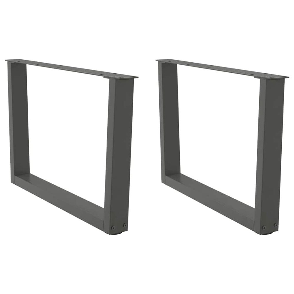 vidaXL Soffbordsben V-formade 2 st antracit 70x(42-43,3) cm stål