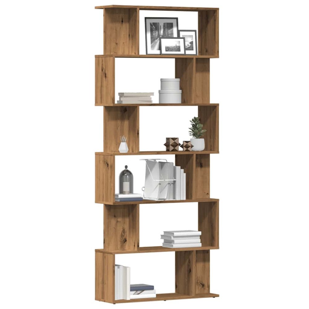vidaXL Bokhylla artisan ek 80x24x192 cm konstruerat trä