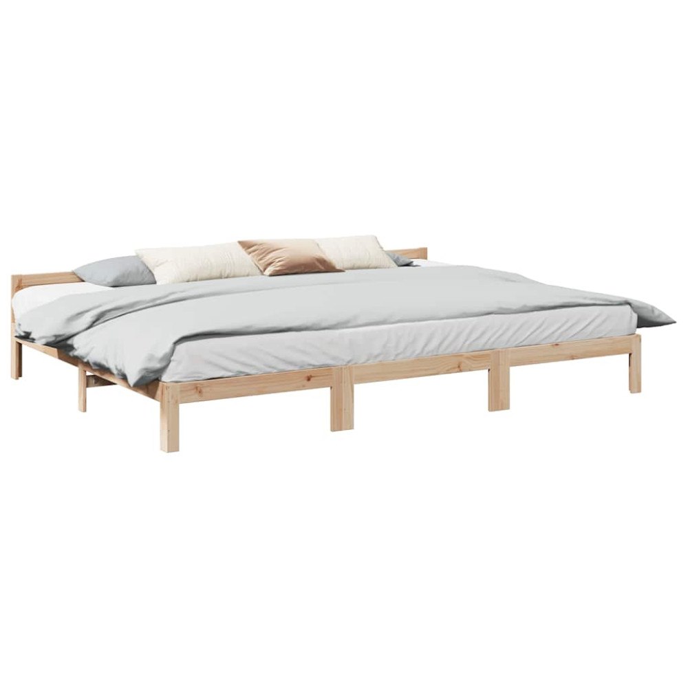 vidaXL Familj Sängram utan madrass 240x200 cm massiv furu