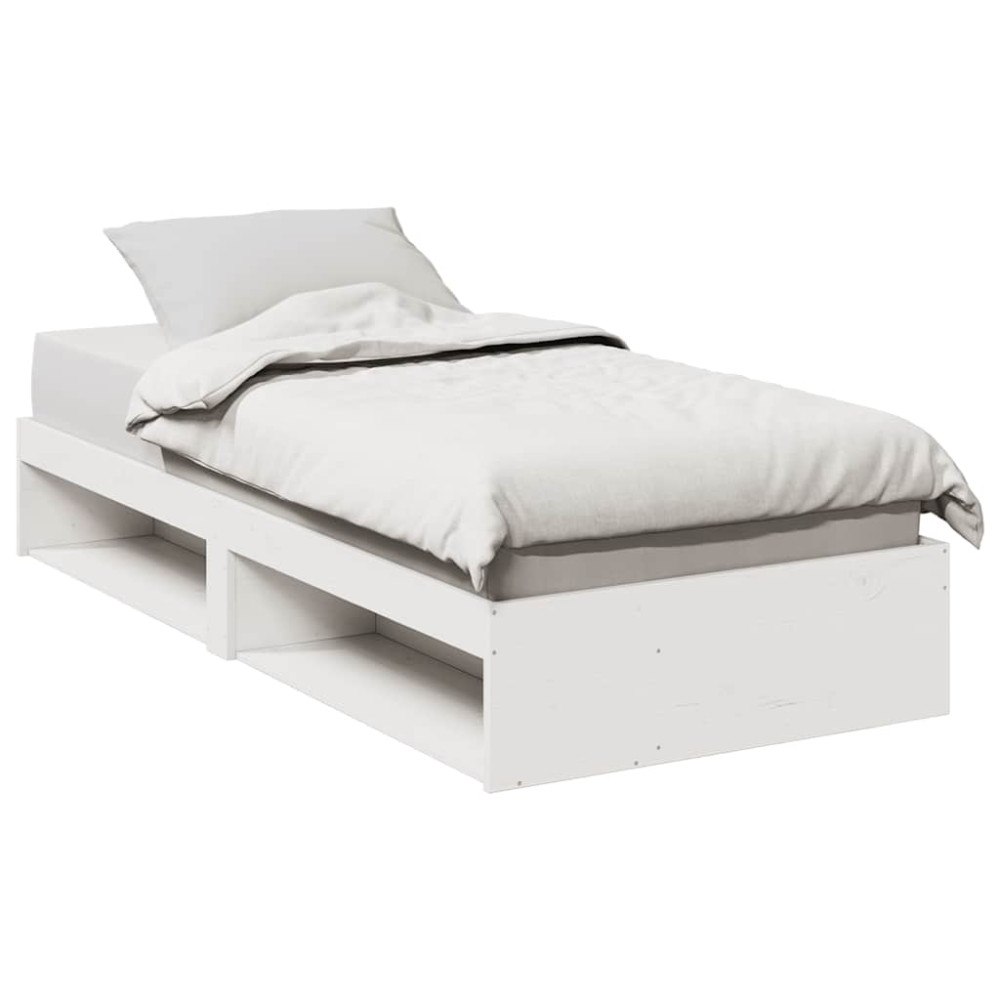 vidaXL Dagbädd utan madrass vit 80x200 cm massiv furu