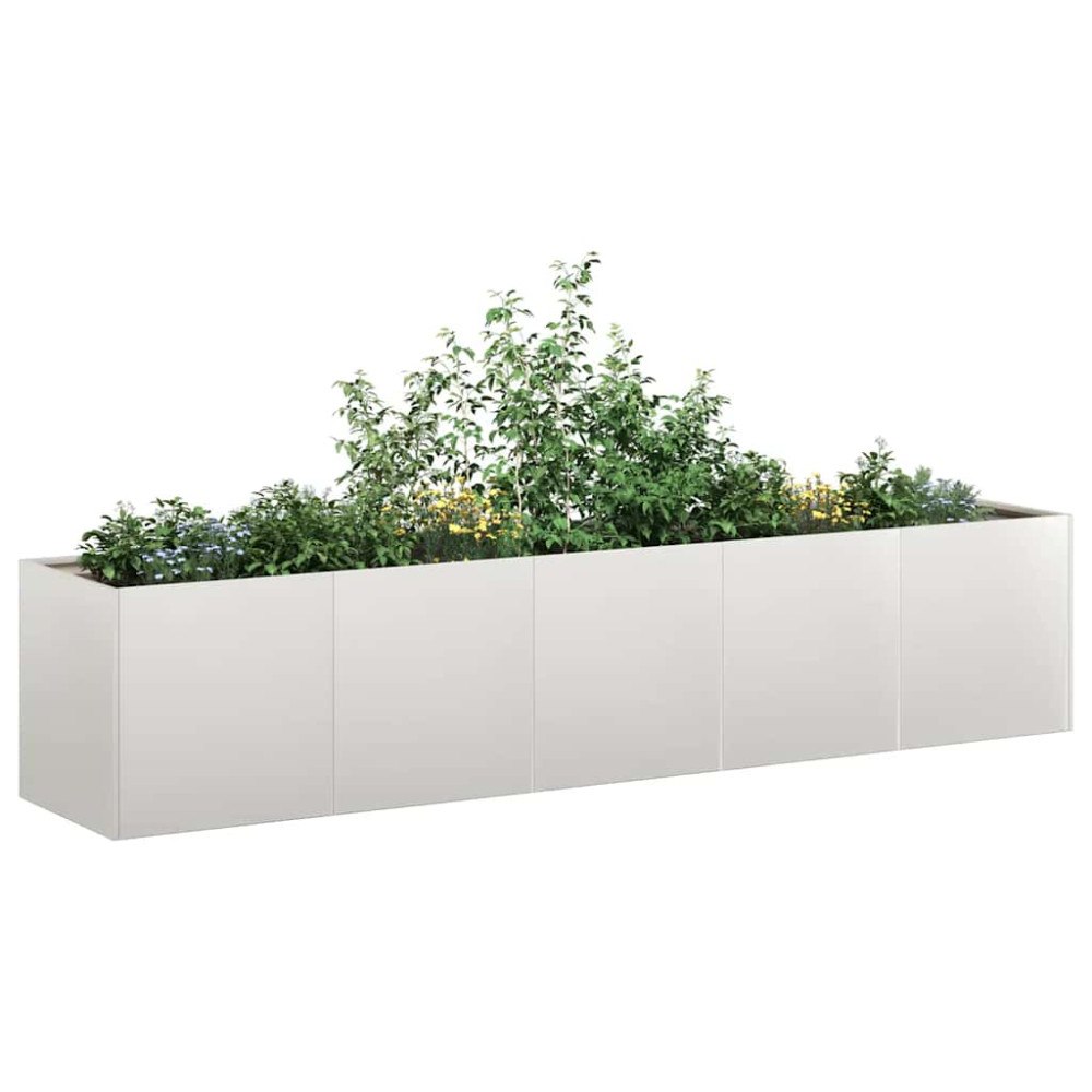 vidaXL Trädgårdskruka 200x40x40 cm rostfritt stål