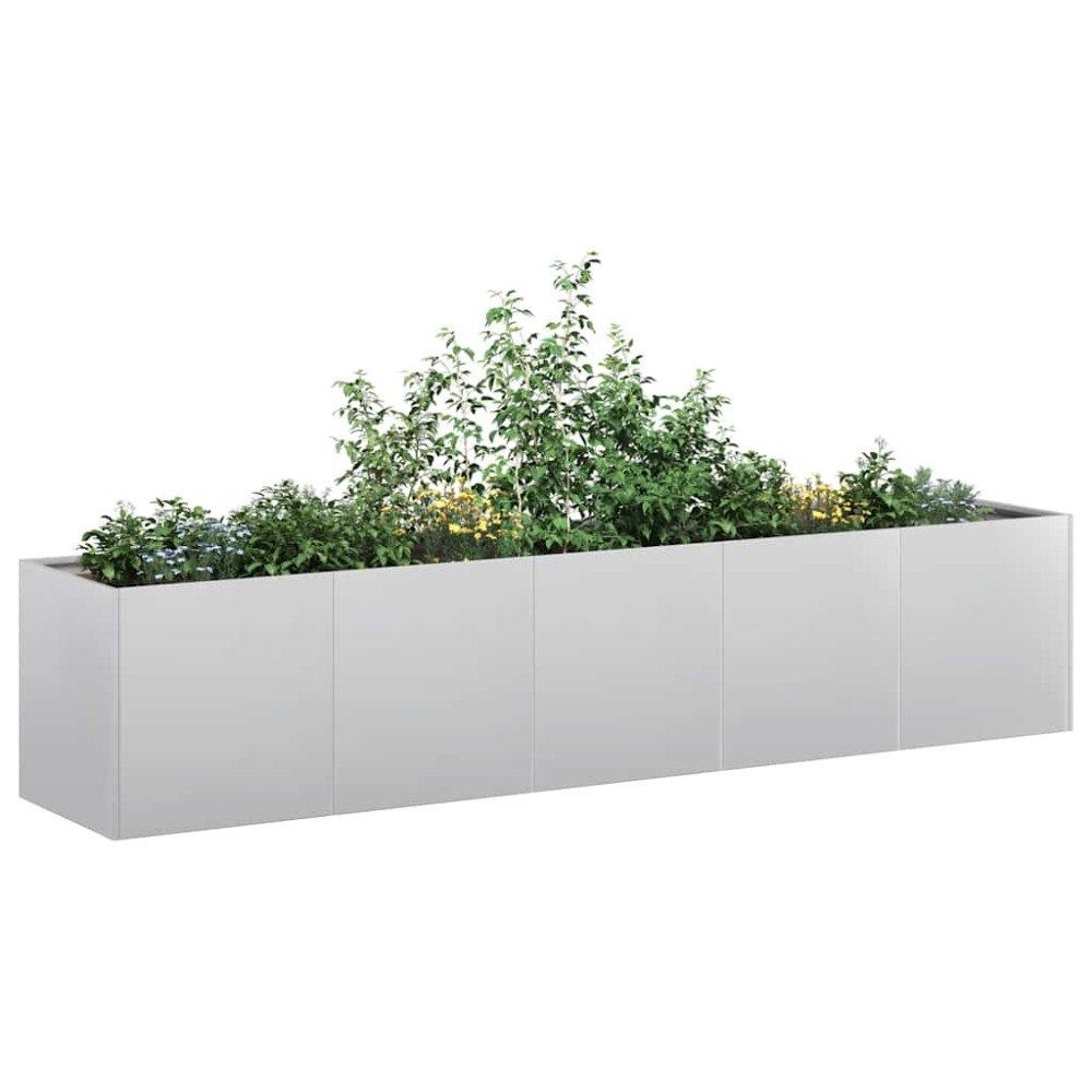 vidaXL Planteringskärl 200x40x40 cm galvaniserat stål
