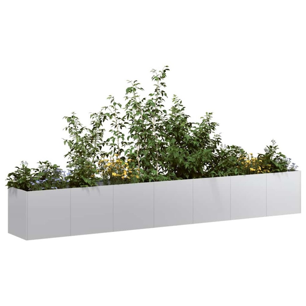 vidaXL Planteringskärl 280x40x40 cm galvaniserat stål