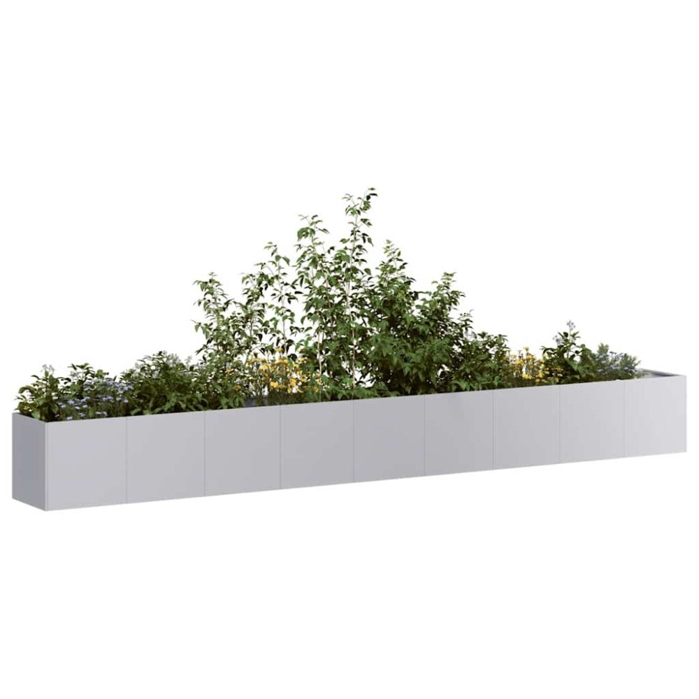 vidaXL Planteringskärl 360x40x40 cm galvaniserat stål
