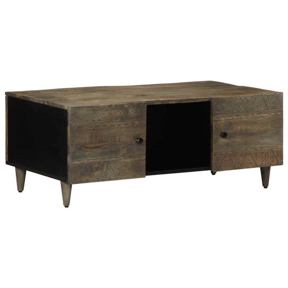 vidaXL Soffbord ljusgrått 100x54x40 cm mango massivt trä