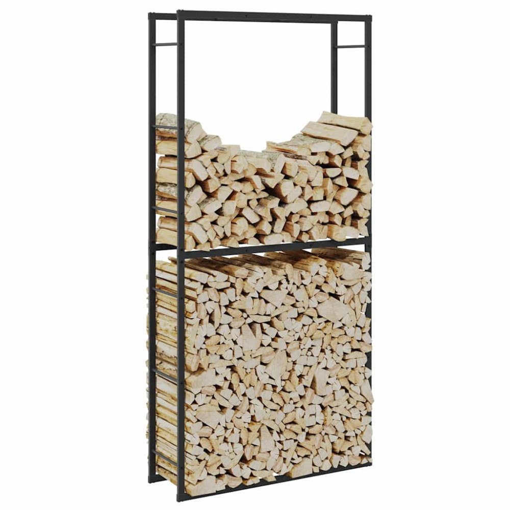 vidaXL Vedställ svart 100x30x209 cm stål