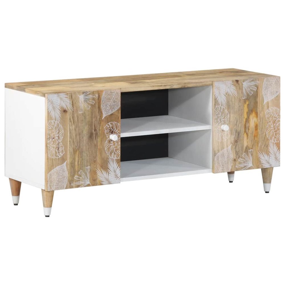 vidaXL TV-bänk 105x33,5x46 cm mango i massivt trä