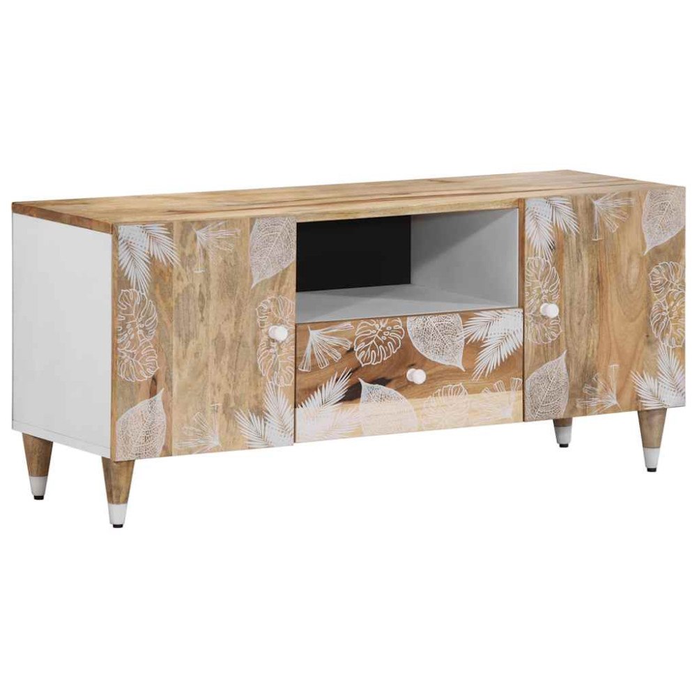 vidaXL TV-bänk 105x33,5x46 cm mango i massivt trä