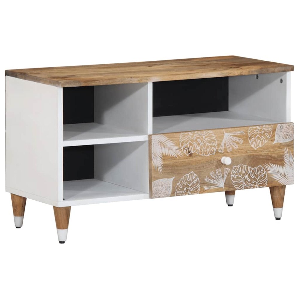 vidaXL TV-bänk 80x33,5x46 cm mango i massivt trä