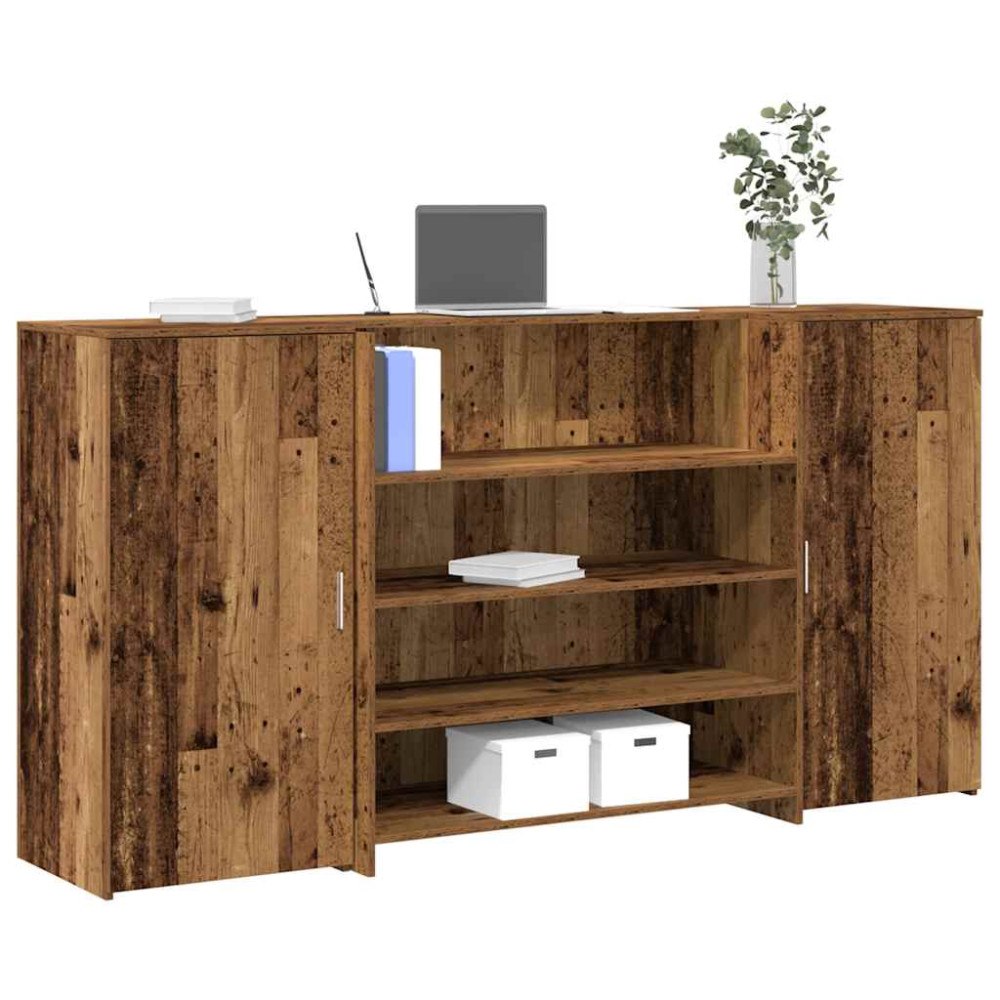 vidaXL Receptionsdisk grå sonoma 200x50x103,5 cm konstruerat trä