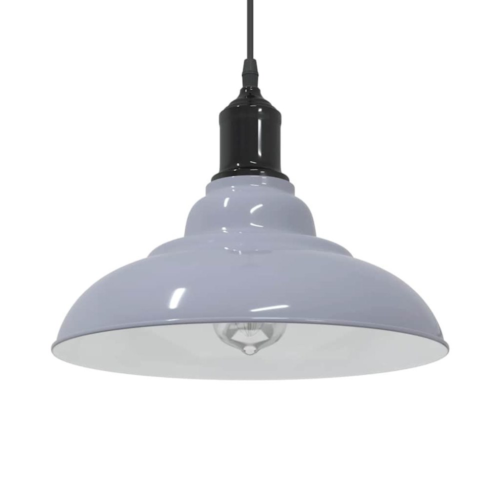 vidaXL Taklampa höjdjusterbar E27 glansgrå Ø 31 cm metall