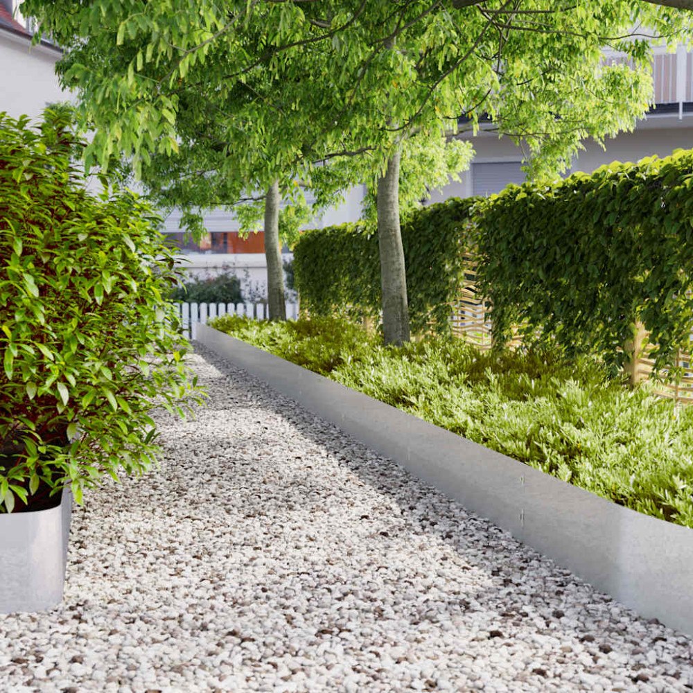 vidaXL Rabattkanter 10 st 25x103 cm galvaniserat stål