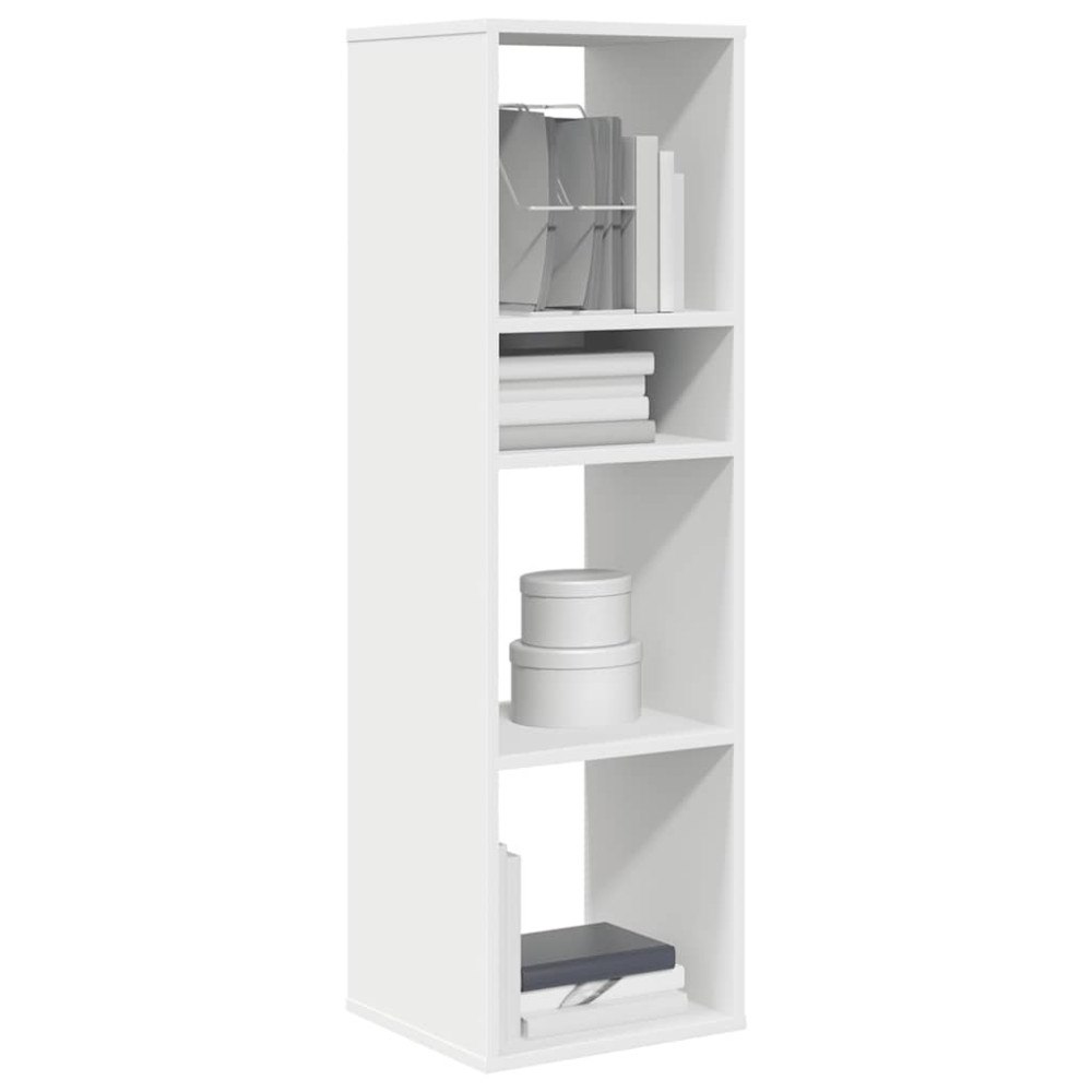 vidaXL Bokhylla vit 34x31x112 cm spånskiva